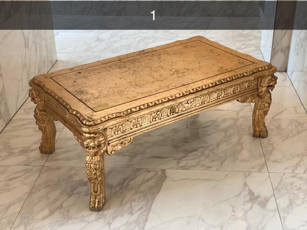 Table Basse Lion Or